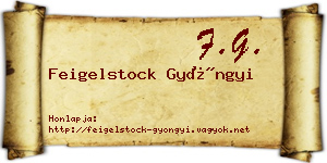 Feigelstock Gyöngyi névjegykártya
