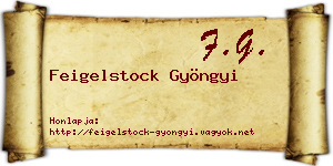 Feigelstock Gyöngyi névjegykártya